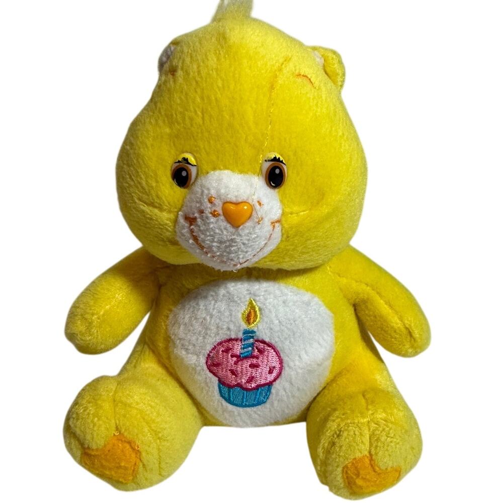 Care Bears Birthday Bear Plush Nanco Cupcake Yellow Stuffed Animal Toy
